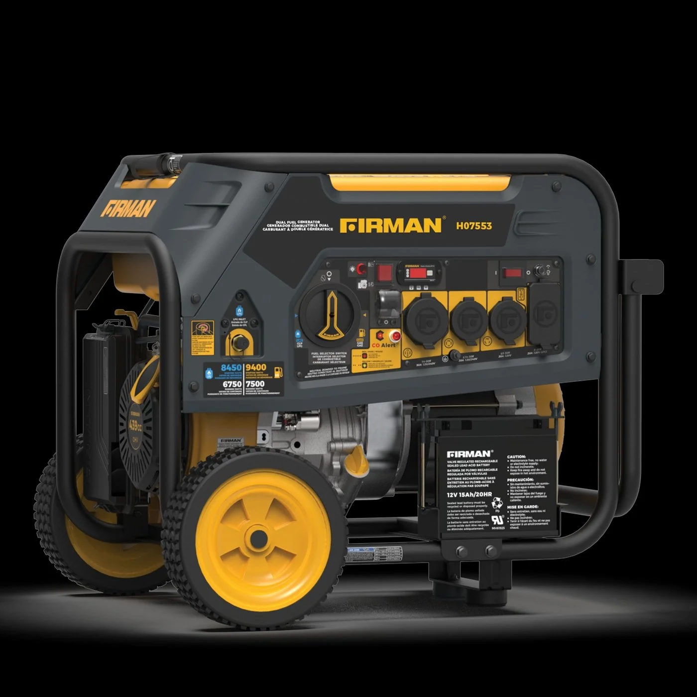 1-182-1.webp Firman H07553 7500/9400W Dual Fuel Generators. - Image 1
