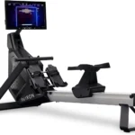 Aviron Strong Series Rower: 22″ HD Touchscreen, Dual Air & Magnetic Resistances up to 100 lbs. Game-Based Workouts, Streaming, Compact Designs