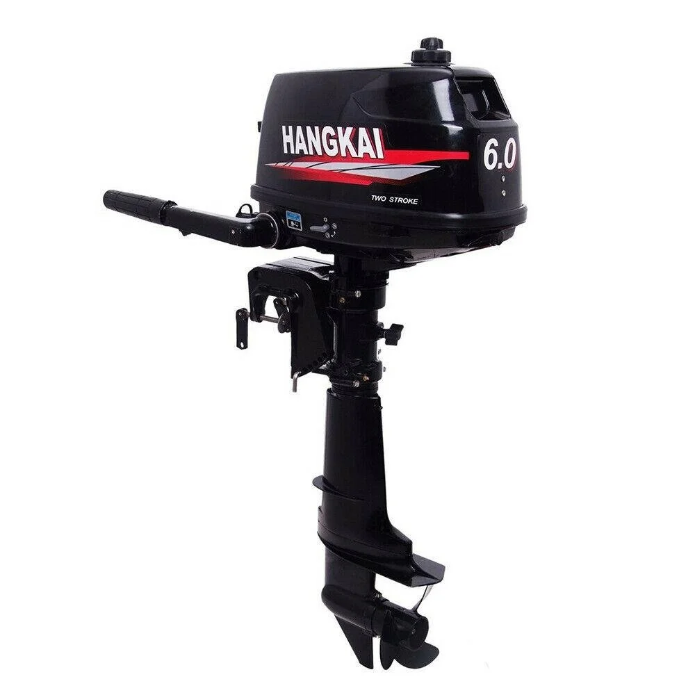 1054-1.webp Hangkai Water Cooled 2 Stroke 6HP Outboard Motor Petrol Powered Engine - Image 1