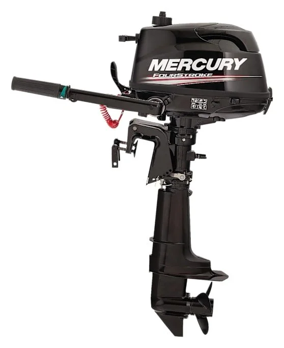 1112.webp Mercury 5hp Tiller FourStroke Outboard Motor – 15″ Shaft, Manual Tilt/Trim, Manual Start - Image 1
