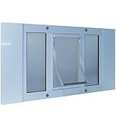 2e4b0e4a-cc9d-4a3d-bb39-1b7f9d905ef6.__AC_SR166182___.jpg Ideal Pet Products Aluminum Sash Window Pet Door, Adjustable to Fit Window Widths from 33″ to 38″, Large 10-1/2” x 15” Flap Size - Image 1