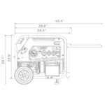 Generator 8000W/ 10,000W Tri Fuel Electric Start 120V/240V with Wheel Kits, - Image 4