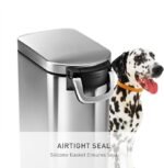 mplehuman 35 Liter, 40 lb / 18.1 kg X-Large Pet Food Storage Container for Dog Food, Cat Food, and Bird Feed, Brushed Stainless Steel - Image 2