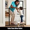Cumbor 36″ Extra Tall Baby Gate for Dogs and Kids with Wide 2-Way Door, 29.7″- 46″ Width, and Auto Close Personal Safety for Babies and Pets, Fits Doorways, Stairs, and Entryways, Black