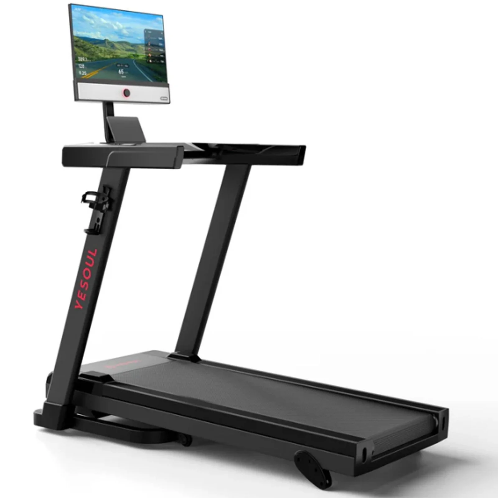 575-2.webp Yesoul T1M Plus Smart Folding Treadmill with 21.5 inch Touchscreen, Brushless Quiet Motor, 3-Level Incline, 9 Mph, App Sync & Space-Saving Design for - Image 1