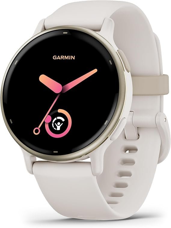 610Jl4dUB7L._AC_SX569_.jpg Garmin vívoactive 5, Health and Fitness GPS Smartwatch, AMOLED Display, Up to 11 Days of Battery, Ivory - Image 1