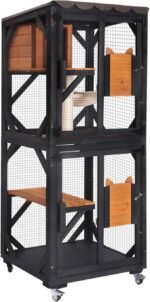 Aivituvin Outdoor Catio Cat Enclosure on Wheels