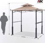 ABCCANOPY 8x5 Grill Gazebo with LED Light, Khaki - Image 2