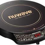 Nuwave Precision Induction Cooktop Gold, 12” Shatter-Proof Ceramic Glass Surface, Large 8” Heating Coil, Portable, 51Temp Settings 100°F to 575°F, 3 Wattage Settings 600, 900, and 1500 Watts