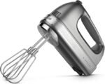 KitchenAid 9-Speed Digital Hand Mixer with Turbo Beater II Accessories and Pro Whisk – Contour Silver - Image 4