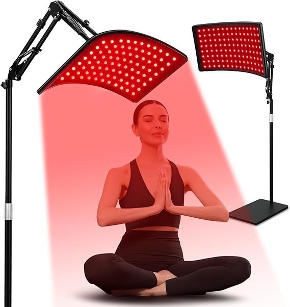 61pxVaksnoL._AC_SX569_.jpg Red Light Therapy for Face and Body, Red Infrared Light Therapy Lamp with Stand Led 660nm Red Light-Therapy& 850nm Infrared Light Device for Body - Image 1