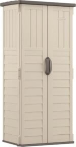 Suncast Vertical Outdoor Storage Shed with All-Weather Construction, Vanilla - Image 5