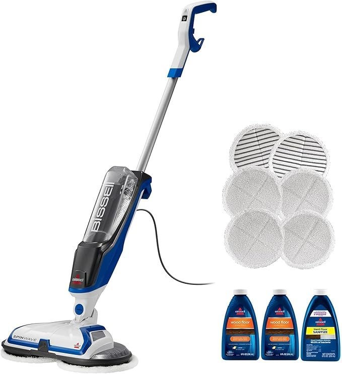 61zEKgf85HL._AC_SX679_.jpg Bissell® SpinWave Hard Floor Expert Corded Spin Mop Cleaner with Washable mop Pads for Sealed Hard Floors, 20393 - Image 1