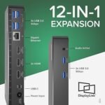 Plugable USB C Triple Display Docking Station | 100W PD, 3x HDMI (1x 4K 30Hz, 2x 1080p 60Hz), 6x USB 5Gbps Ports | Windows, macOS, ChromeOS Compatible – Enhance Productivity with Multi-Monitor Support - Image 3
