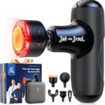 BOB AND BRAD Q2 Ultra Mini Massage Gun with Red Light Infrared Heating Head, Pocket-Sized Deep Tissue Massager for Muscle Therapy, HSA Portable Percussion Massage Gun for Pain Relief FSA Eligible