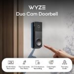 WYZE Wireless Duo Cam Video Doorbell (Chime Included), Battery Powered, 2K Full HD Video, 2 Cameras (People and Package), 2-Way Audio, Color Night Vision - Image 5