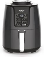 Ninja Air Fryer | 4 QT Capacity | 4-in-1 Roast, Crisp, Roast, Reheats, & Dehydrates | Dishwasher Safe Parts | 105°F-400°F | Includes 20 Easy & Healthy Recipes | 1550 watt | Grey | AF101