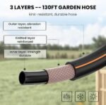 Giraffe Tools Retractable Garden Hose Reel 1/2 Inch x 130 ft, Super Heavy Duty, Any Length Lock, Slow Return System, Wall Mounted and 180 Deg Swivel Bracket - Image 3
