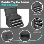 Winado 4-Drawer Rolling Tool Chest with Wheels & Lock, Tool Box with Large Storage Cabinet and Adjustable Shelf, Removable Portable Top Box for Garage, Warehouse, Factory - Image 2