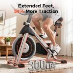 YOSUDA Exercise Bike, Brake Pad Stationary Bike for Home with Exclusive App, Magnetic Indoor Cycling Bike with 300 lb Weight Capacity, Low Noise, Tablet Holder and Fitness Courses for Weight Loss - Image 3