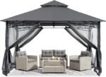 ABCCANOPY 10x10 Patio Gazebo with Mosquito Netting
