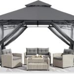 ABCCANOPY 10x10 Patio Gazebo with Mosquito Netting