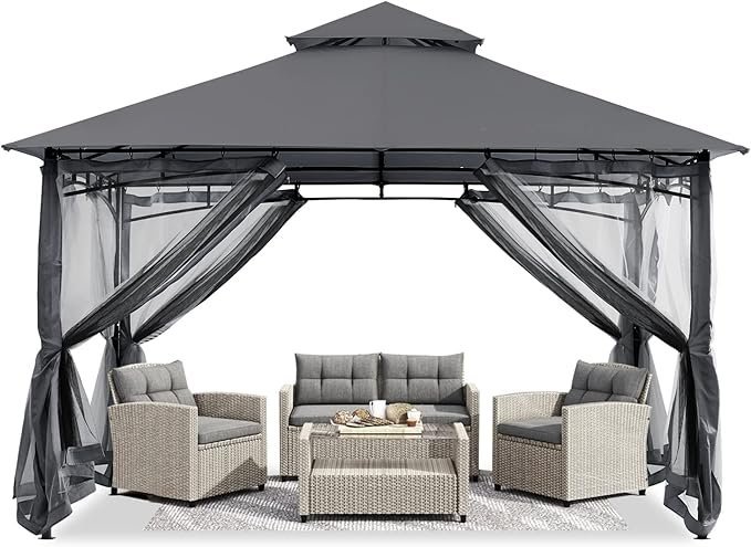 71IOgDAjqJL._AC_SX679_.jpg ABCCANOPY 10x10 Patio Gazebo with Mosquito Netting - Image 1