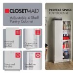 ClosetMaid Pantry Cabinet Cupboard with 2 Doors, Adjustable Shelves, Standing, Storage for Kitchen, Laundry or Utility Room, White - Image 3