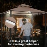 ABCCANOPY 8x5 Grill Gazebo with LED Light, Khaki - Image 4