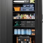 Letaya Metal Garage Storage Cabinets with Lock-72 Tall Tool Organizer Steel Lockers, 5 Adjustable Layers Shelves for Home,Office,Warehouse,Garage,(Black-72“) | with Lock, 72 Tall, Tool Organizer