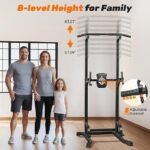 Sportsroyals Power Tower Pull Up Bar Station, 450LBS Stable Pull Up Dip Station for Home Gym Strength Training Equipment | FED Fitness - Image 2
