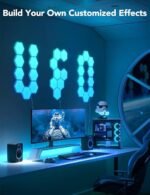 Govee Glide Hexa Light Panels, RGBIC Hexagon LED Wall Lights, Wi-Fi Smart Home Creative Wall Lights with Music Sync, Works with Alexa Google Assistant for Indoor Gaming Decor, 10 Pack - Image 3