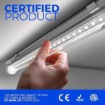 Barrina LED Shop Lights, 40W 5500LM 5000K, 4FT Integrated Fixture, V Shape,T8 Light Tube, Daylight White, Clear Cover, High Output, LED Shop Lights for Garage Warehouse Workshop Basement (Pack of 6) - Image 3