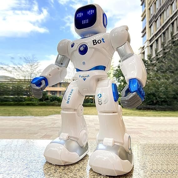 71g1TNP7JXL._AC_SX569_.jpg Ruko 1088 Smart Robots for Kids, Large Programmable Interactive RC Robot with Voice Control, APP Control, Present for 4 5 6 7 8 9 Years Old Kids Boys and Girls - Image 1