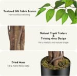 7ft Artificial Ficus Tree, Set of 2 - Image 2