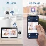 VTech VM901 Smart WiFi Baby Monitor with 1080p FHD Camera and 5″ HD IPS Display, Free App, Remote Pan Tilt Zoom, Night Vision, Motion Detection Alerts - Image 2