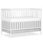 Delta Children Essex 4-in-1 Convertible Baby Crib, Bianca White with Natural Legs