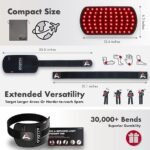 ALLOLO Red Light Therapy for Body, 3-in-1 LEDs Red Light Therapy Belt with Timer Remote Control, 660nm&850nm Infrared Light Therapy Pad for Body Waist Shoulder Knee, 70pcs LED 12.6″*6.3″ Large Area - Image 2