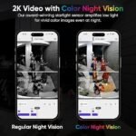 WYZE Wireless Duo Cam Video Doorbell (Chime Included), Battery Powered, 2K Full HD Video, 2 Cameras (People and Package), 2-Way Audio, Color Night Vision - Image 3
