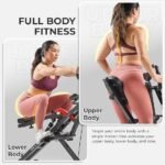Sunny Health & Fitness Row-N-Ride PRO, Full Body Combo Squat Machine w/Optional Resistance Band, Easy Setup Ab Workout Exercise Equipment for Home, Whole Body Cardio, Optional SunnyFit App Connection - Image 2