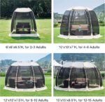 Alvantor Pop Up Screen House Gazebo with Mosquito Netting, Instant UV Resistant Sun Shelter for Patio & Backyard, Portable Canopy Tent for 2-10 Person - Image 2