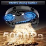 Tikom Robot Vacuum and Mop Combo, 5000Pa Robotic Vacuum Cleaner, 150 Min Max, App & Remote Control, Ideal for Hard Floor, Carpet, Pet Hair, Self-Charge(G8000 Max) - Image 4