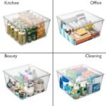 CLEARSPACE Plastic Storage Bins with Lids XL – Perfect Kitchen Organization or Pantry Storage – Fridge Organizer, Pantry Organization and Storage Bins, Cabinet Organizers - Image 2