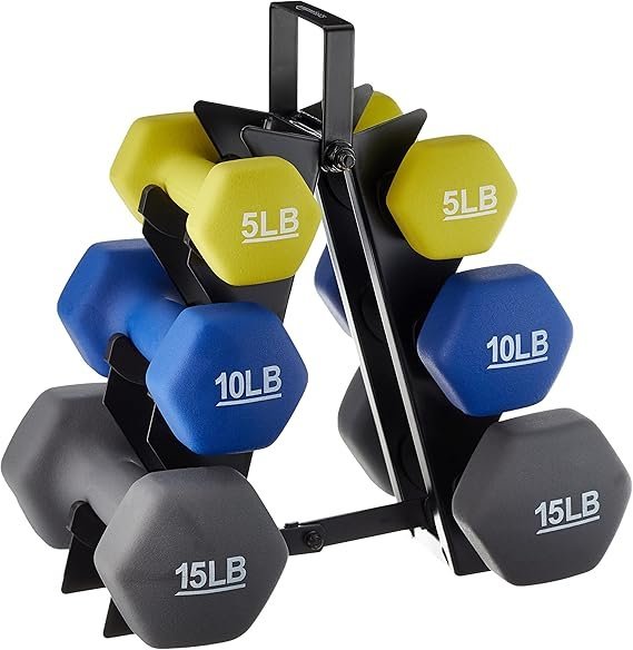 81TOxkReAEL._AC_SX569_.jpg Amazon Basics Neoprene Dumbbell Hand Weights for Exercise and Muscle Toning - Image 1