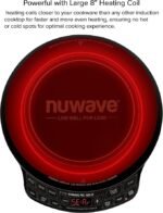 Nuwave Precision Induction Cooktop Gold, 12” Shatter-Proof Ceramic Glass Surface, Large 8” Heating Coil, Portable, 51Temp Settings 100°F to 575°F, 3 Wattage Settings 600, 900, and 1500 Watts - Image 4