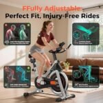 YOSUDA Exercise Bike, Brake Pad Stationary Bike for Home with Exclusive App, Magnetic Indoor Cycling Bike with 300 lb Weight Capacity, Low Noise, Tablet Holder and Fitness Courses for Weight Loss - Image 4