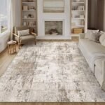 8x10 Washable Abstract Area Rug, Brown & Grey - Image 5