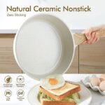 SENSARTE Nonstick Ceramic Cookware Set, 13-Piece Non-toxic Pots and Pans Set, Healthy Kitchen Cooking Set with Stay-Cool Handles, Silicone Tools and Pot Protectors, PFAS Free - Image 5