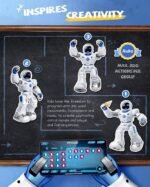 Ruko 1088 Smart Robots for Kids, Large Programmable Interactive RC Robot with Voice Control, APP Control, Present for 4 5 6 7 8 9 Years Old Kids Boys and Girls - Image 3
