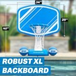 GoSports Splash Hoop Swimming Pool Basketball Game, Includes Poolside Water Basketball Hoop, 2 Balls and Pump – Choose Your Style - Image 4